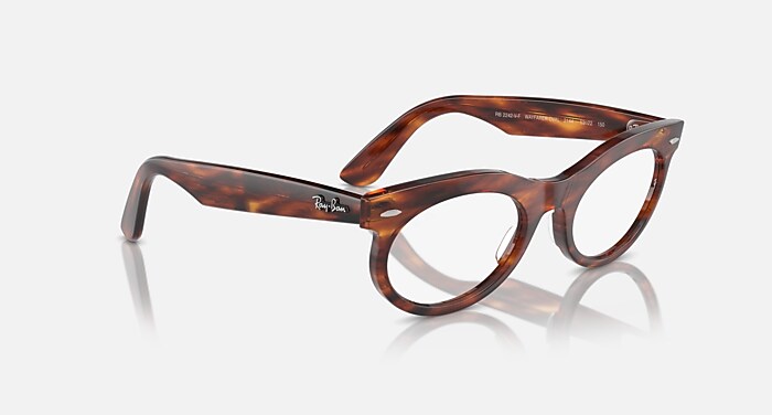 WAYFARER OVAL OPTICS Eyeglasses with Striped Havana Frame