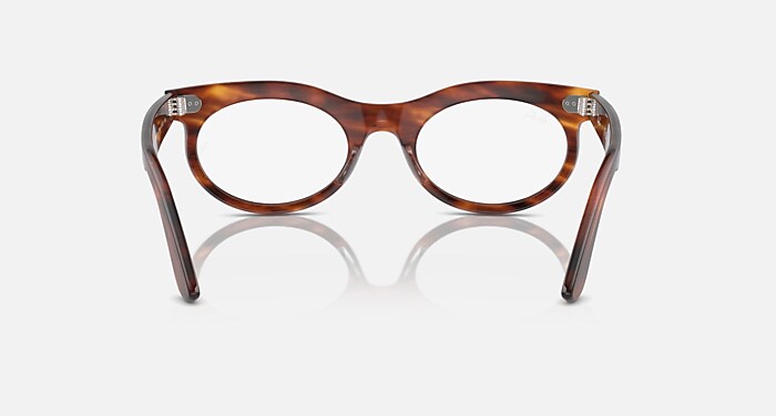 WAYFARER OVAL OPTICS Eyeglasses with Striped Havana Frame