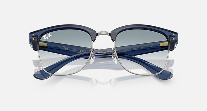 CLUBMASTER REVERSE Sunglasses in Transparent Navy Blue On Gunmetal