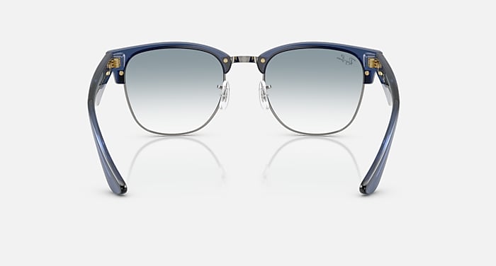 Ray-Ban Sunglasses Unisex Clubmaster Reverse - Transparent Navy Blue Frame Blue Lenses 54-21