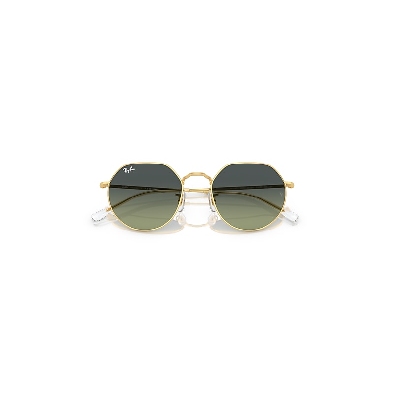 Ray-Ban Jack Sunglasses Arista Gold Frame Green Lenses 55-20