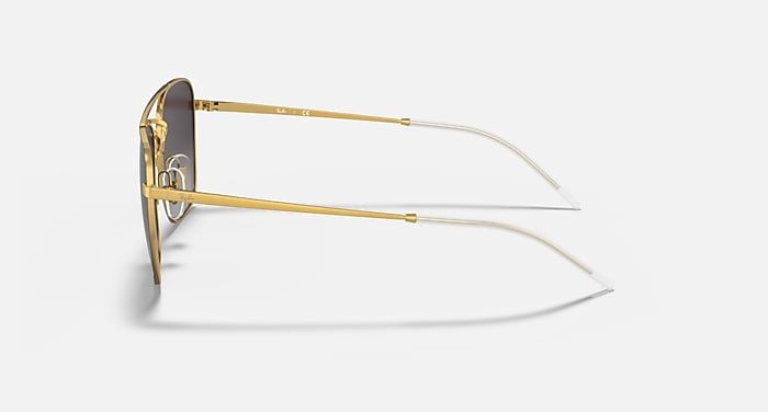 Ray-Ban Sunglasses Rb3588 Black On Gold Frame Grey Lenses