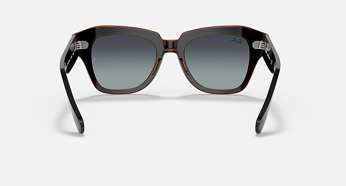 Ray-Ban Sunglasses Unisex State Street - Striped Brown Frame Brown Lenses 49-20