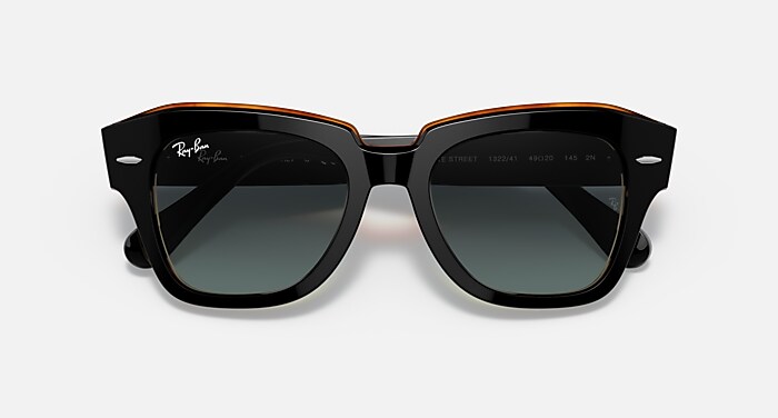 Ray-Ban Sunglasses Unisex State Street - Striped Brown Frame Brown Lenses 49-20