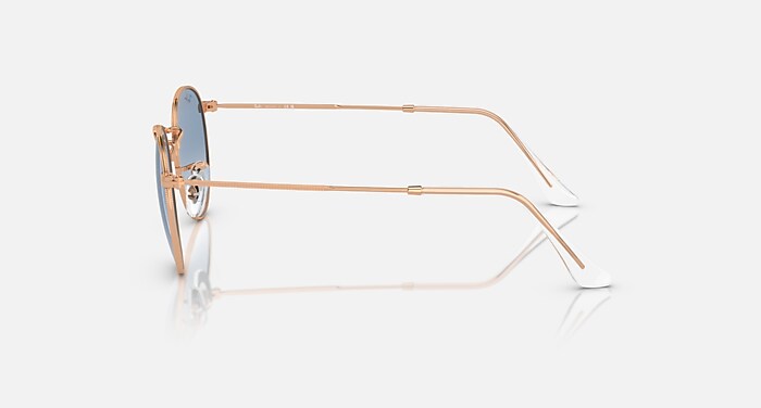 Ray-Ban rb3447v ライトピンク Eyeglasses with ROUND METAL OPTICS Frame Różowe złoto
