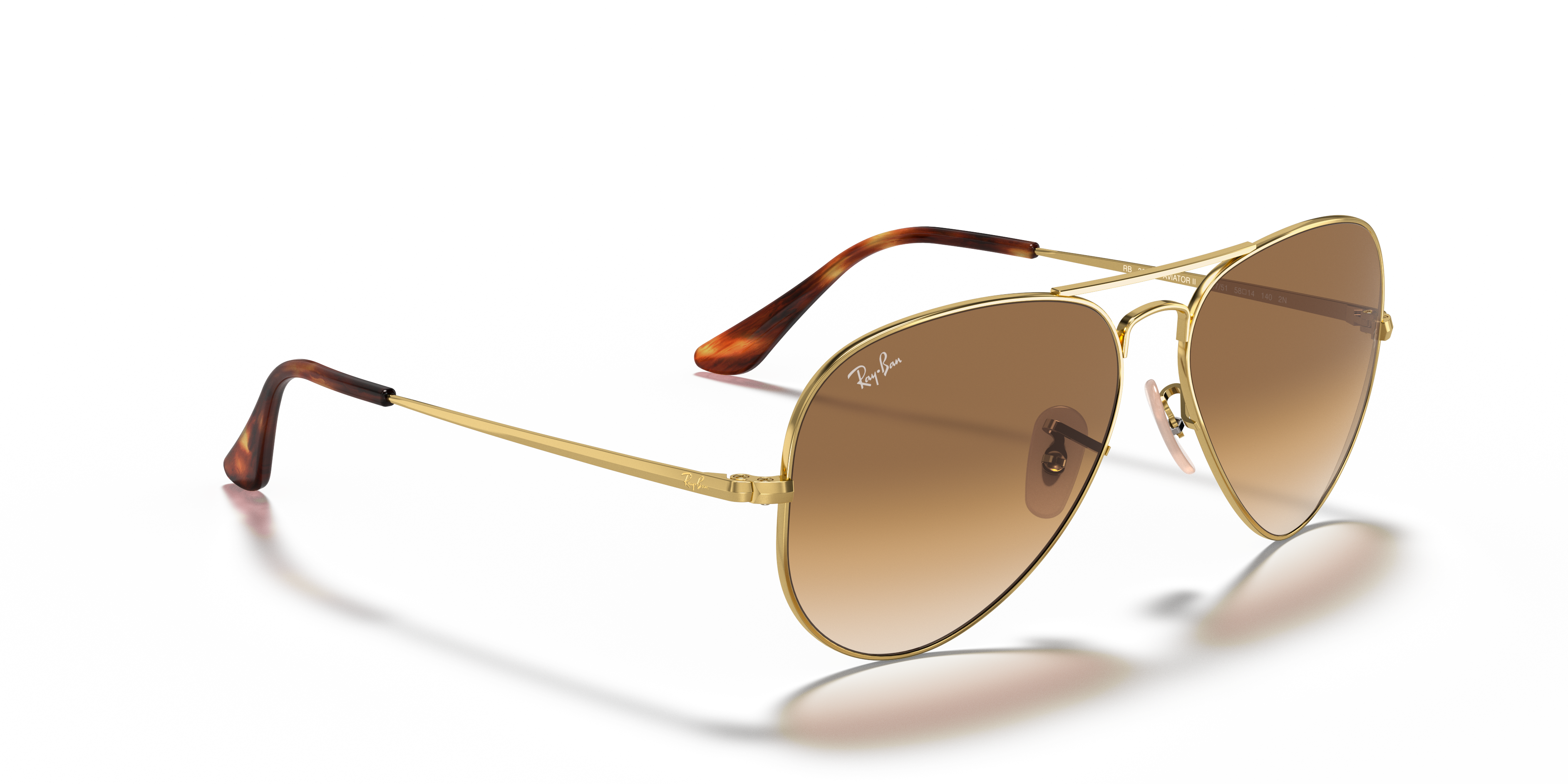 美品 Ray-Ban サングラス ブラウン145mm ケース付き レイバン公式ストア】 Ray-Ban® AVIATOR METAL II サングラス