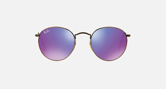 ROUND FLASH LENSES Sunglasses in Bronze-Copper and Violet  display picture 1