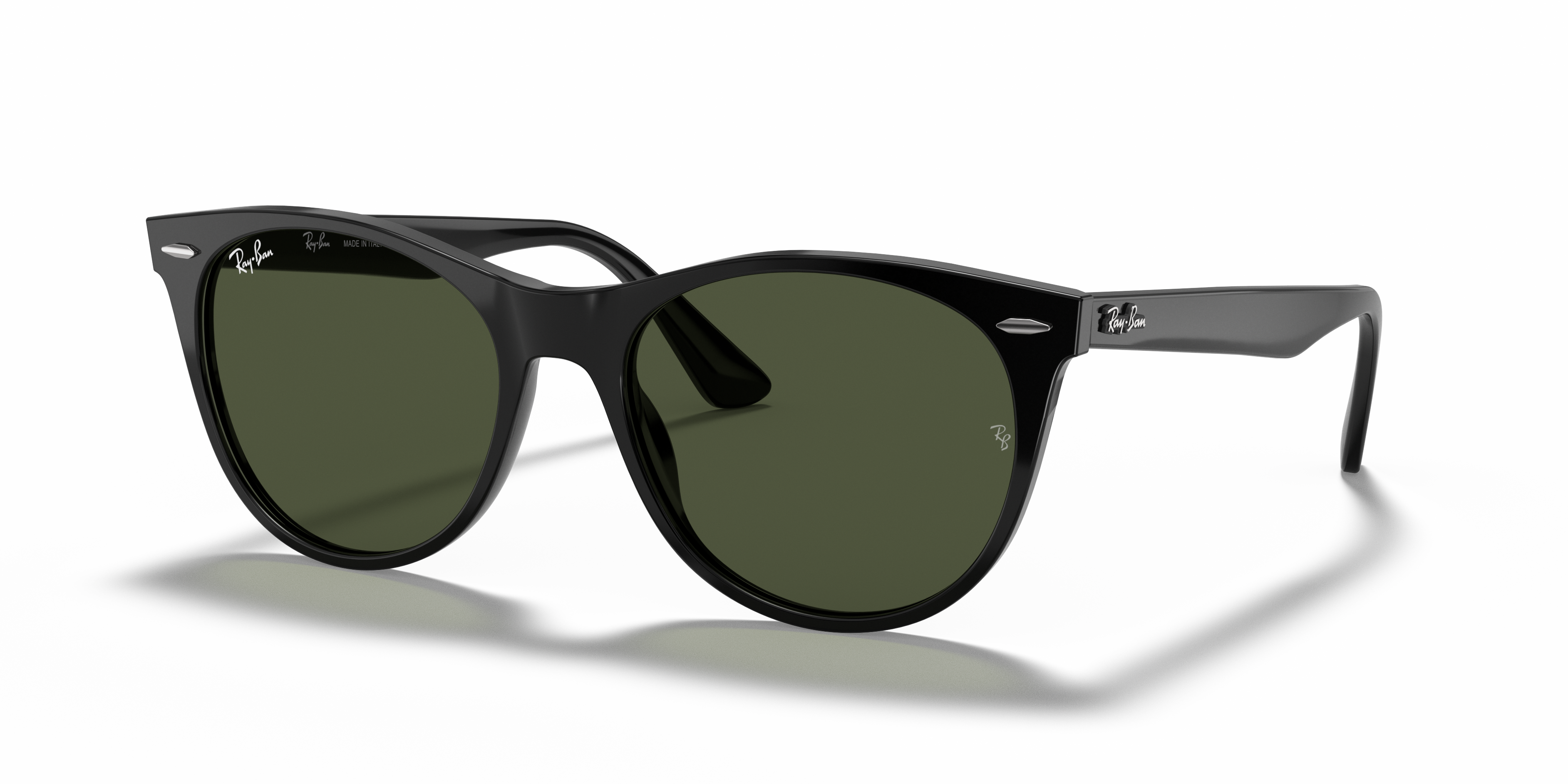WAYFARER II CLASSIC Polished Black Frame G-15 Green Lenses 52-18