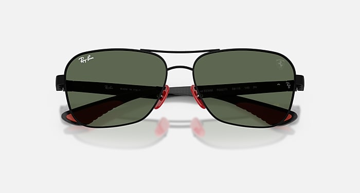 Ray-Ban Sunglasses Unisex Rb8336m Scuderia Ferrari Collection - Dark Carbon Frame Grey Lenses 58-15