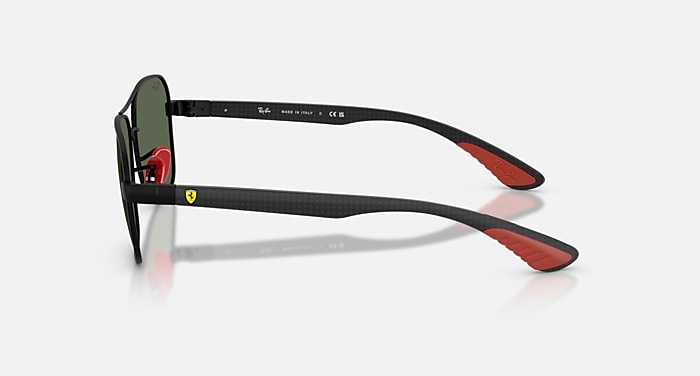 Ray-Ban Sunglasses Unisex Rb8336m Scuderia Ferrari Collection - Dark Carbon Frame Grey Lenses 58-15