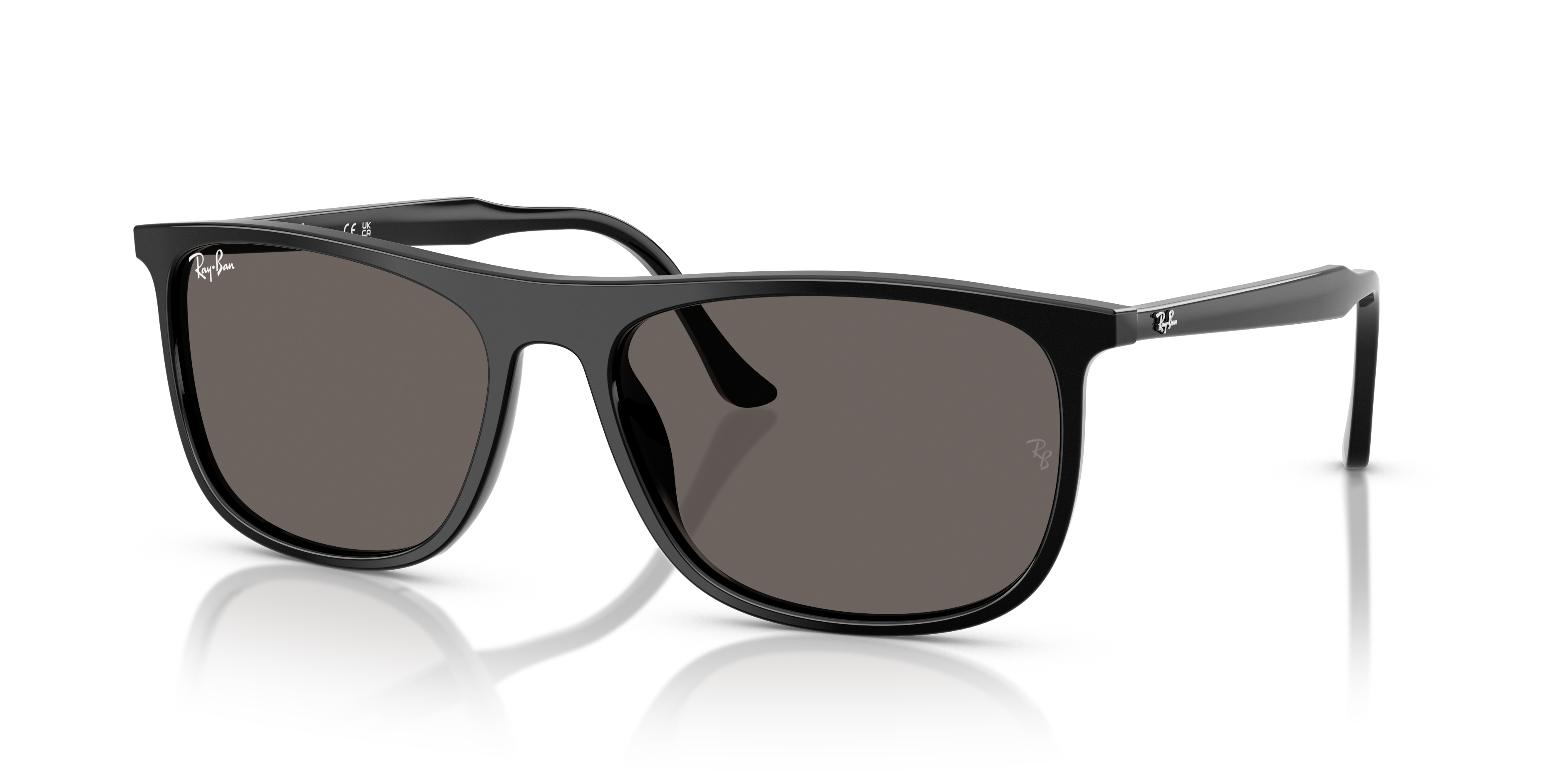 RB2216 Polished Black Frame Dark Grey Lenses 58-18