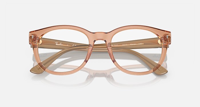 RB7227 OPTICS Eyeglasses with Transparent Light Brown Frame