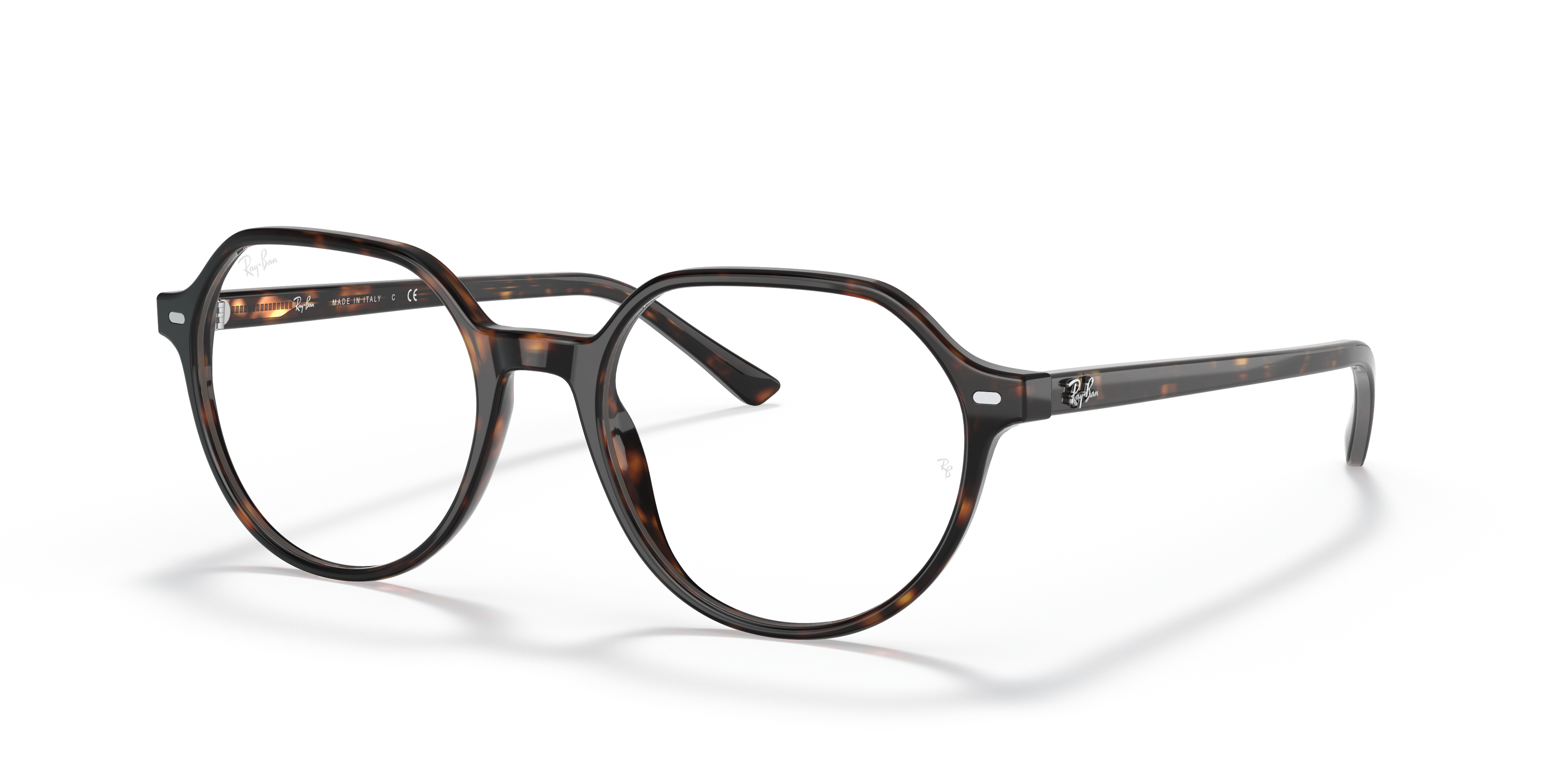 THALIA OPTICS Polished Havana Frame Clear Lenses 49-18
