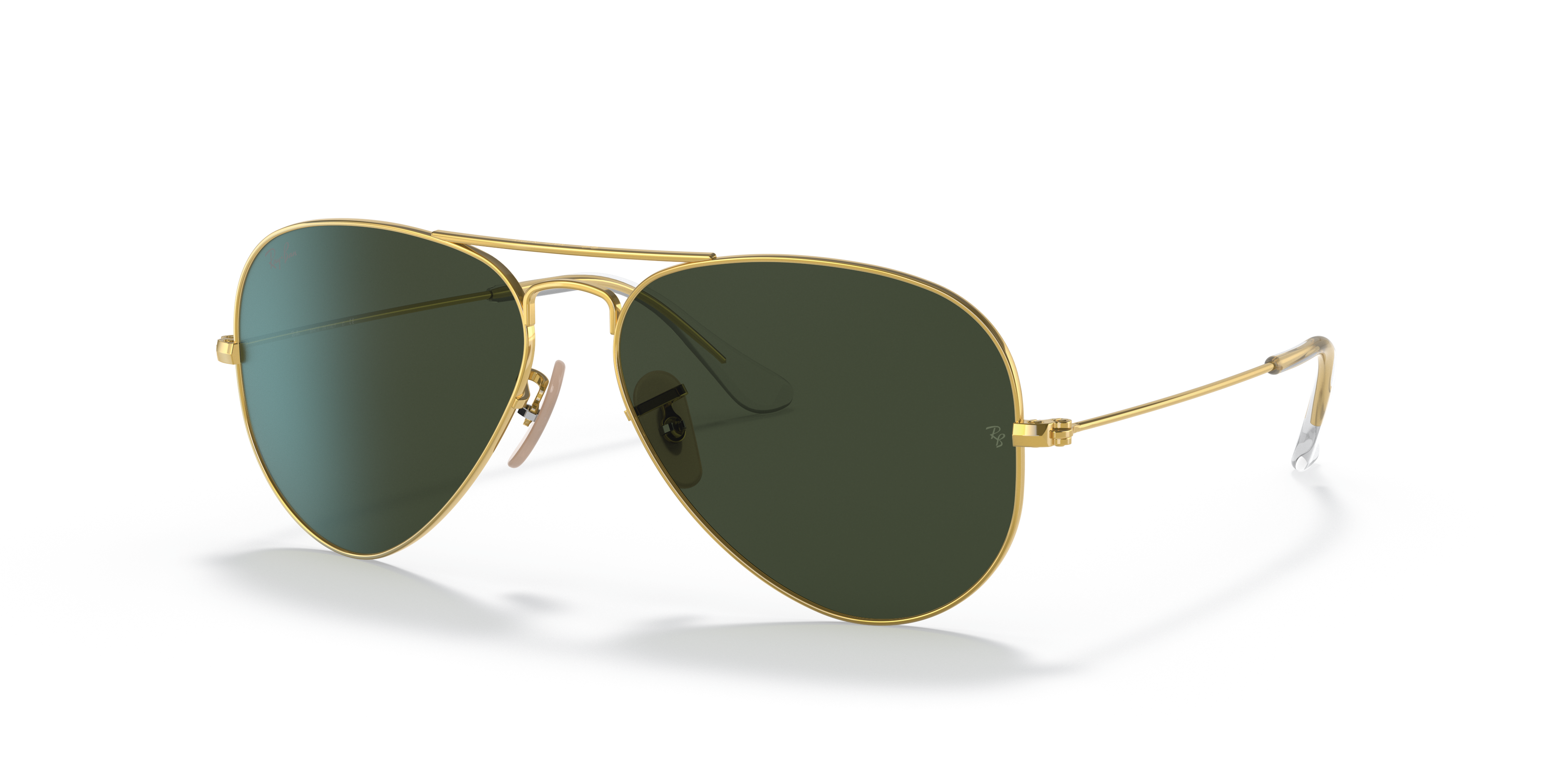 AVIATOR | AVIATION COLLECTION Polished Arista Gold Frame G-15 Green Lenses 58-14