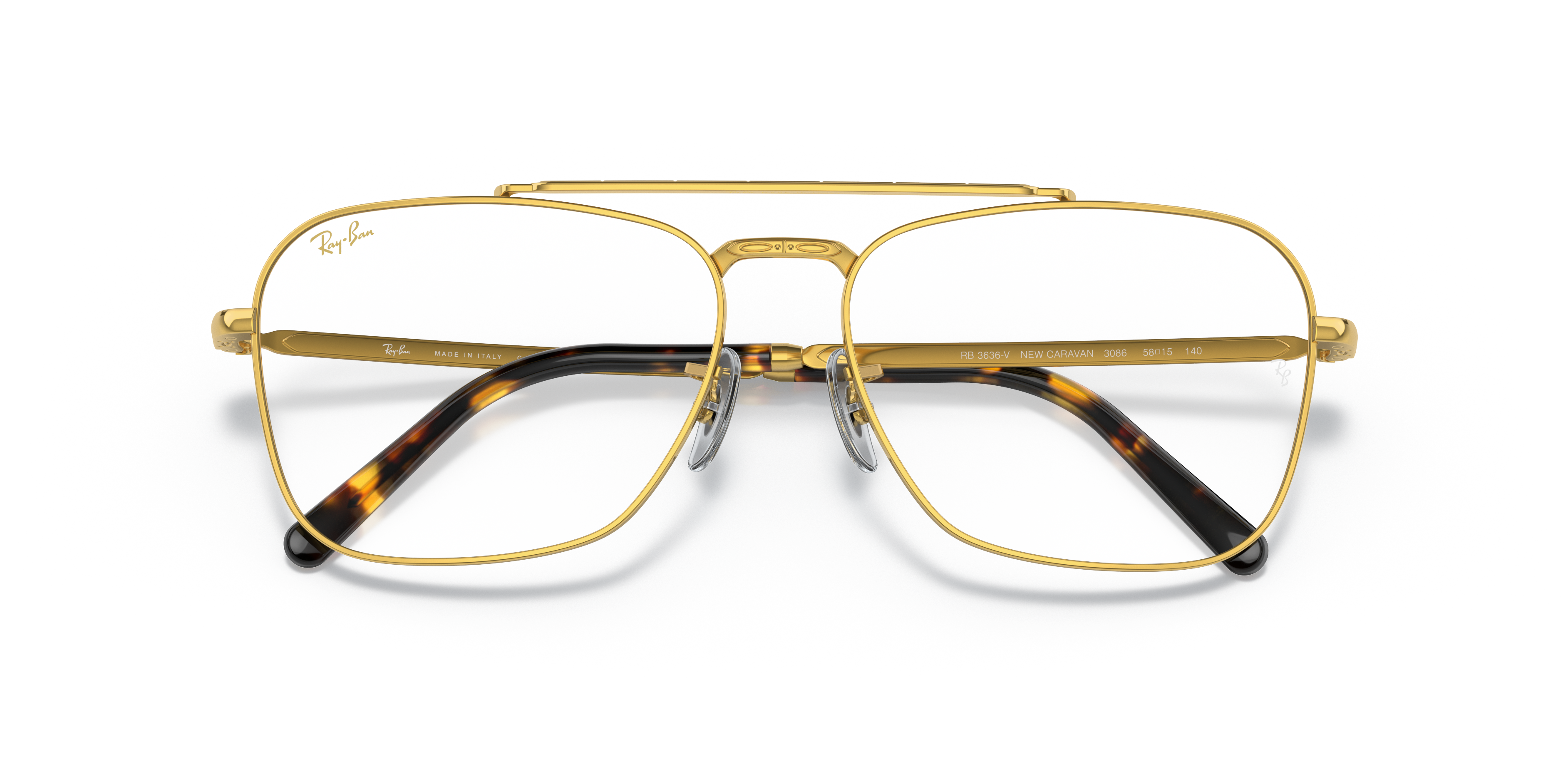 NEW CARAVAN OPTICS Eyeglasses with Gold Frame - RB3636V | Ray-Ban® US