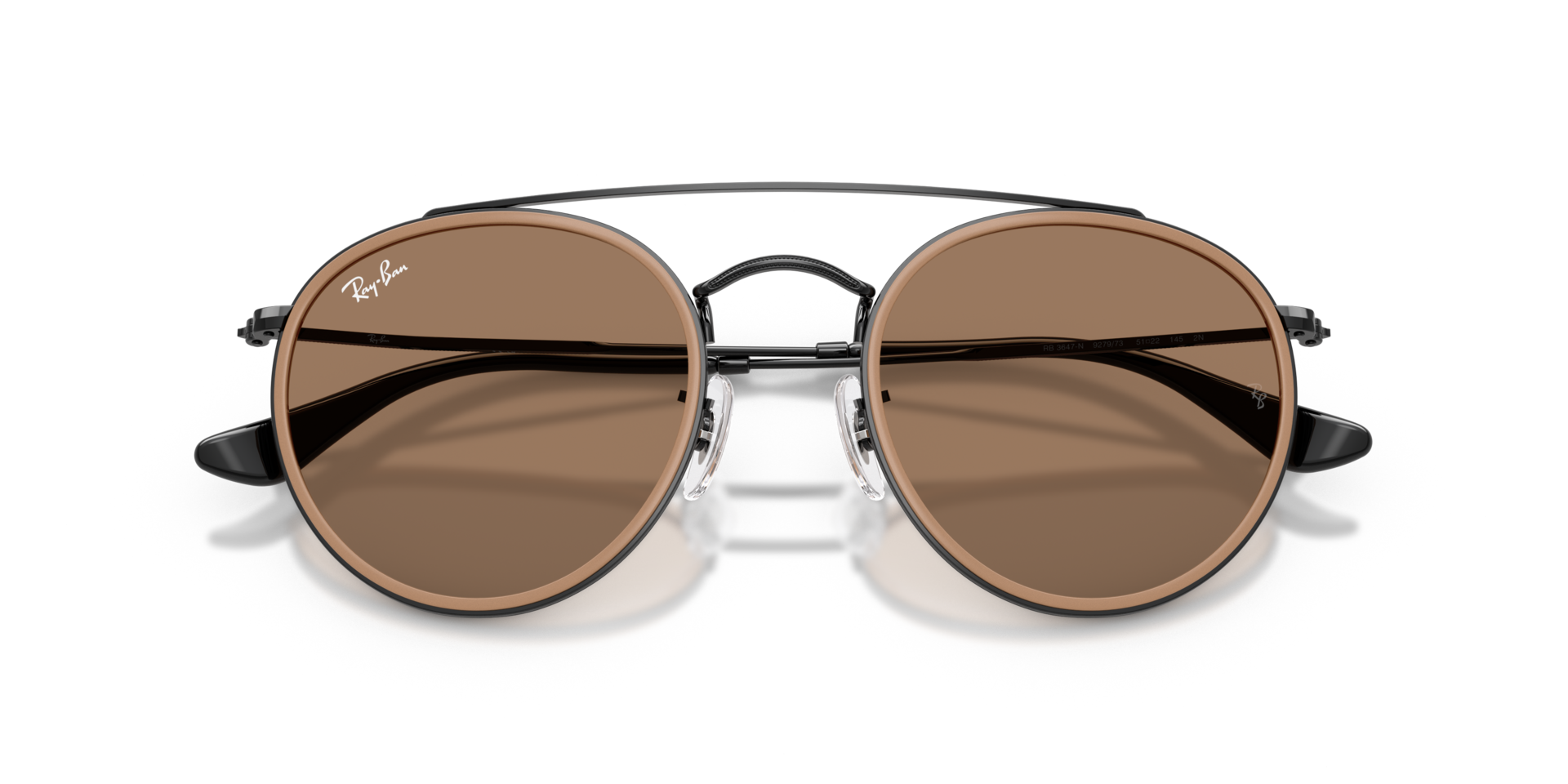 【レイバン】ROUND DOUBLE BRIDGE ROUND DOUBLE BRIDGE POLARIZED+ LENSES Sunglasses in Black and