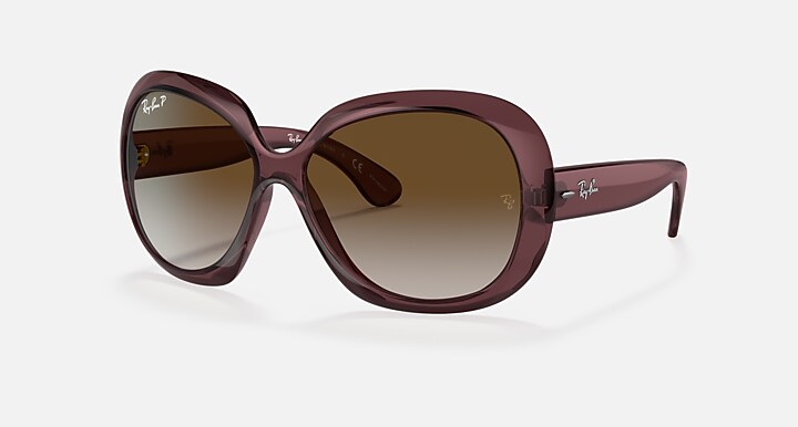 Ray-Ban Sunglass JACKIE OHH II TRANSPARENT Transparent Dark Brown with Grey Gradient Brown Polar Gradient lens