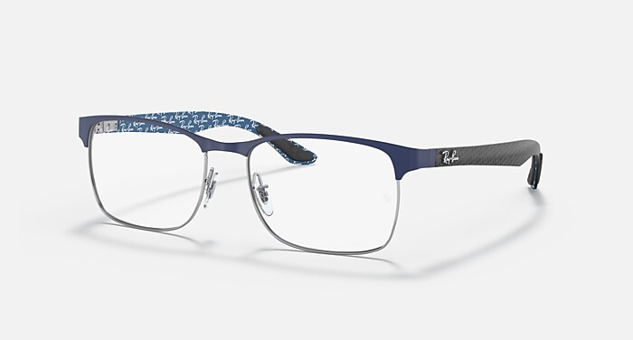 Ray-Ban Eyeglasses Unisex Rb8416 Optics Prescription - Black Frame Clear Lenses 55-17 Polarized