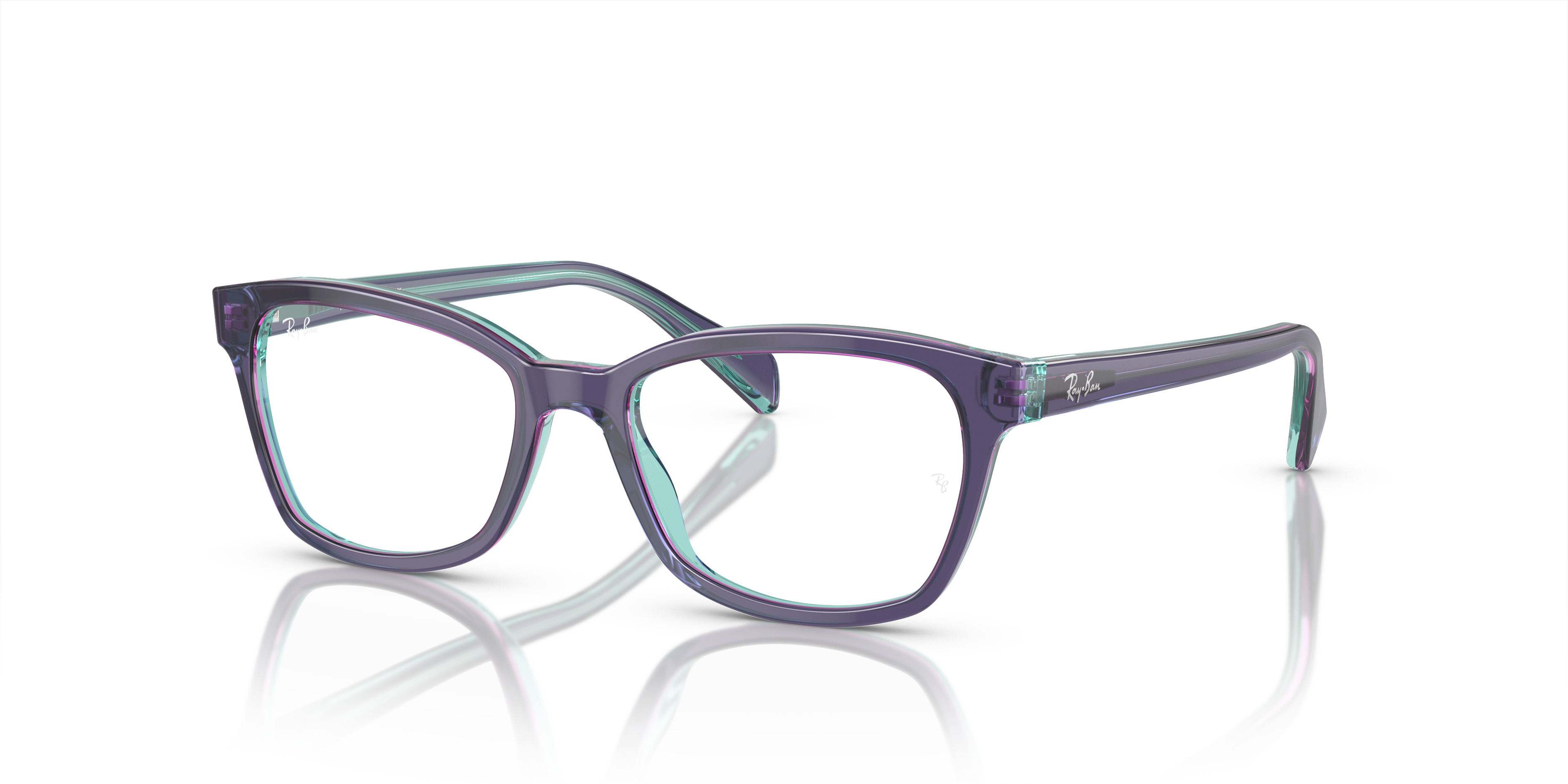 RB1591 OPTICS KIDS Polished Top Blue & Violet & Light Blue Frame Demo Lens Lenses 48-16