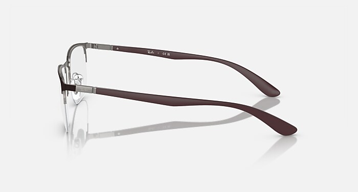 RB6513 OPTICS Eyeglasses with Brown On Gunmetal Frame - RB6513