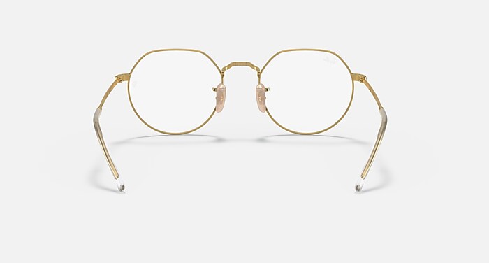 Ray-Ban Eyeglasses Jack Optics Gold Frame Clear Lenses
