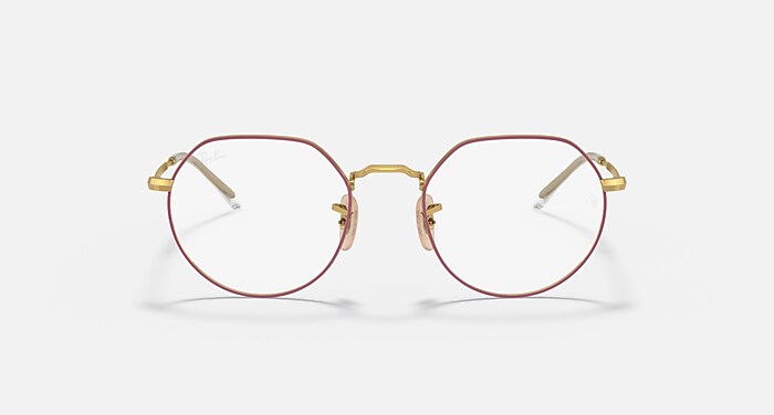 Ray-Ban Eyeglasses Jack Optics Gold Frame Clear Lenses