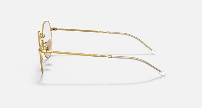 Ray-Ban Eyeglasses Jack Optics Gold Frame Clear Lenses