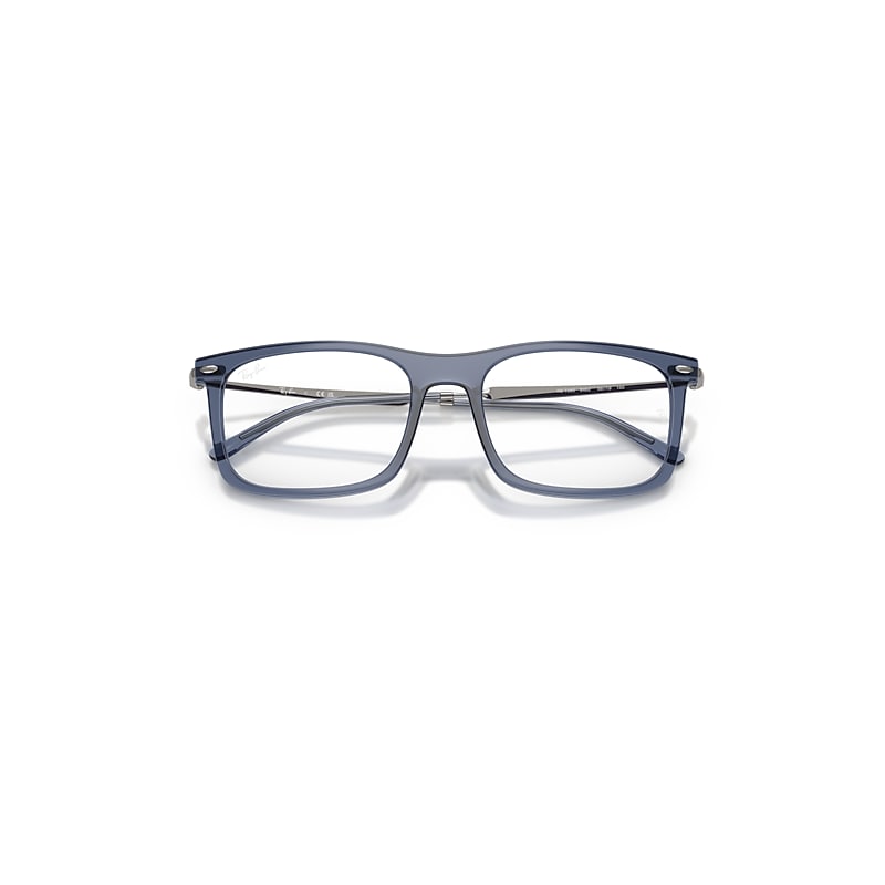 Ray Ban Rb7260 Optics Eyeglasses Gunmetal Frame Clear Lenses Polarized 56-19 In Gray