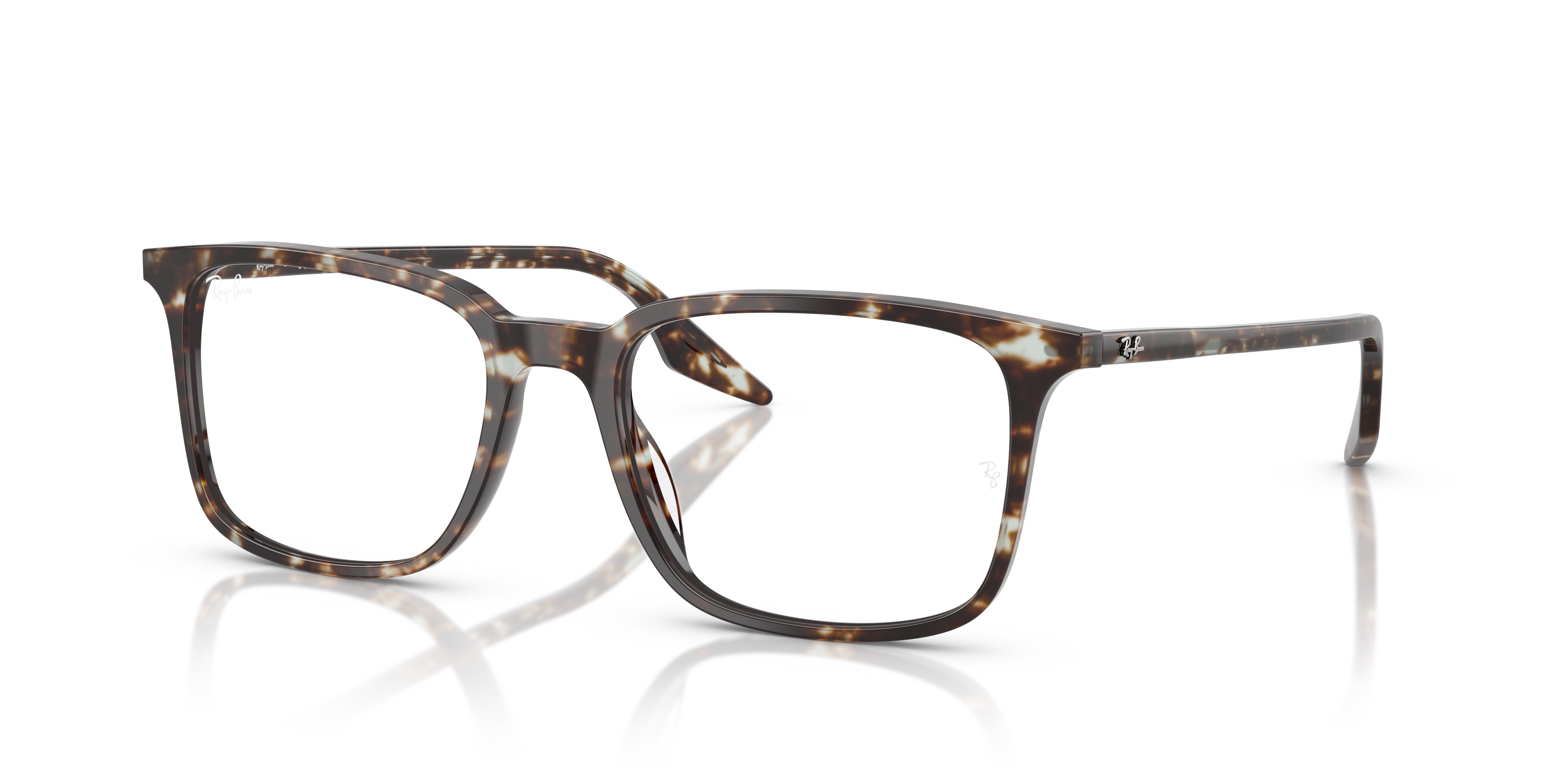 RB5421 OPTICS Polished Havana Yellow Turtle Frame Clear Lenses 55-19