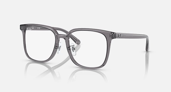 Ray-Ban Eyeglasses Unisex Rb5419 Optics Prescription - Transparent Grey Frame Clear Lenses Polarized 54-18