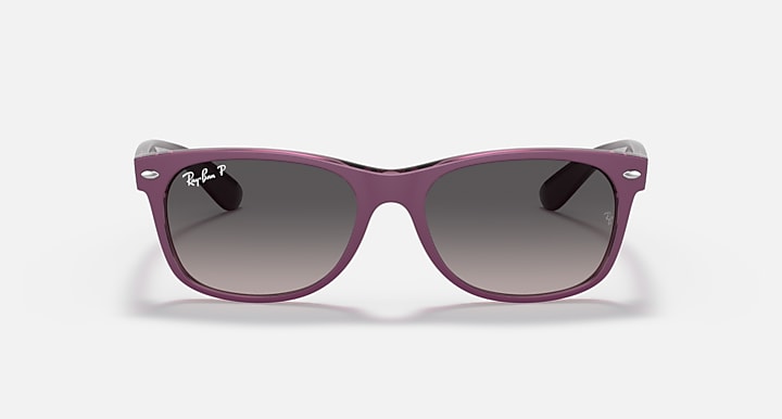 Ray-Ban 0RB2132 NEW WAYFARER CLASSIC Matte Violet On Transparent Violet SUN_Front