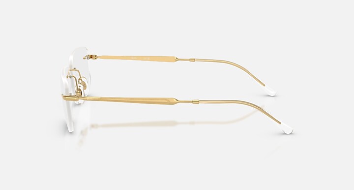 Ray-Ban Eyeglasses Unisex Rb3768v Optics Prescription - Arista Gold Frame Clear Lenses 54-17 Polarized