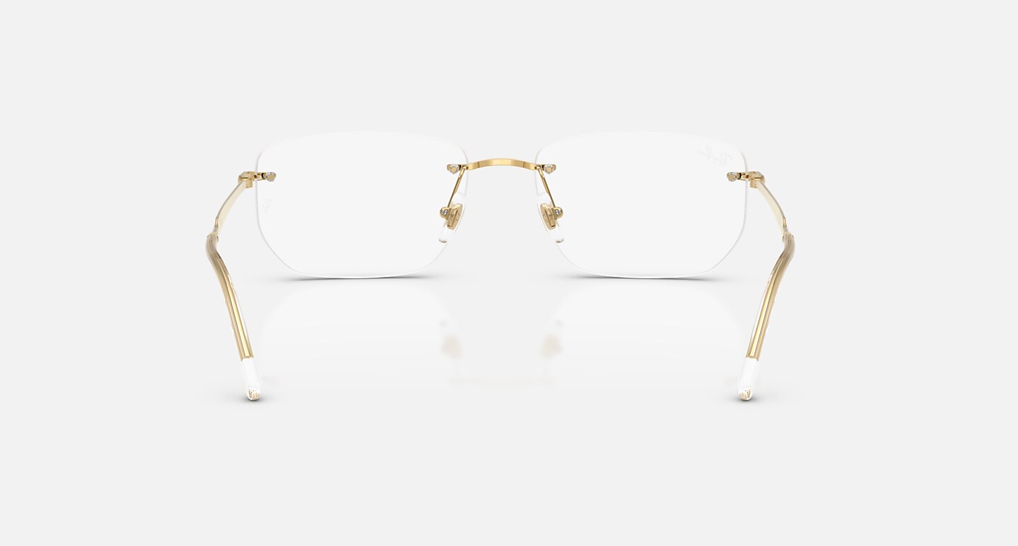 Ray-Ban Eyeglasses Unisex Rb3768v Optics Prescription - Arista Gold Frame Clear Lenses 54-17 Polarized