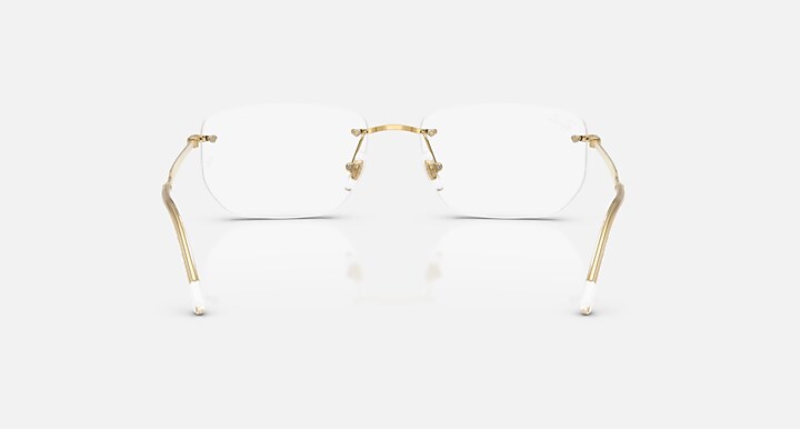 Ray-Ban Eyeglasses Unisex Rb3768v Optics Prescription - Arista Gold Frame Clear Lenses 54-17 Polarized