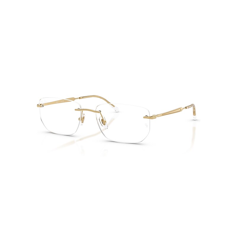 Ray-Ban Eyeglasses   Optics - Arista Gold Frame Clear Lenses Polarized 56-17, RB3768V