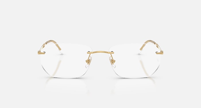 Ray-Ban Eyeglasses Unisex Rb3768v Optics Prescription - Arista Gold Frame Clear Lenses 54-17 Polarized