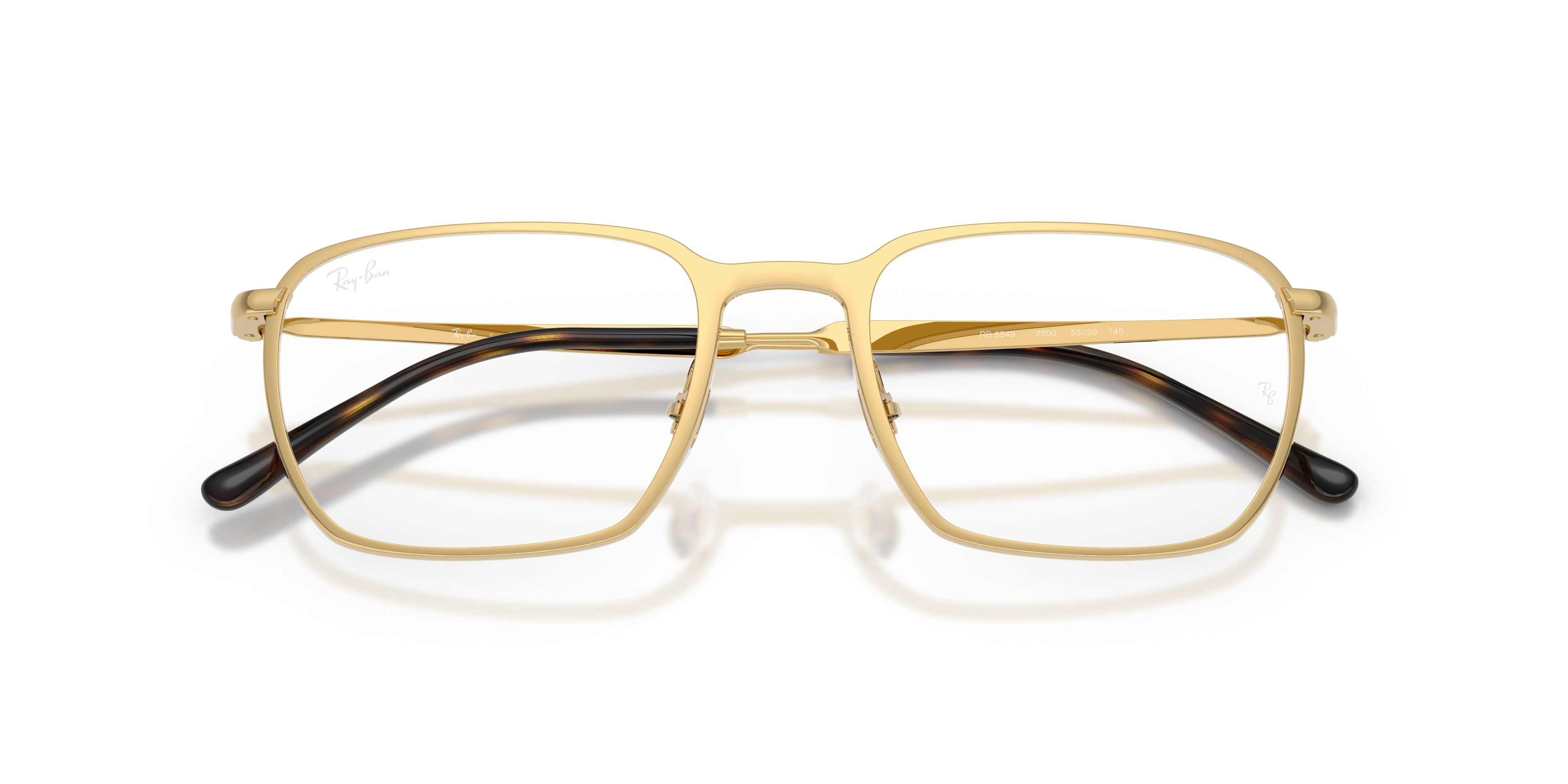 Ray-Ban Rb6549 Optics Eyeglasses Arista Gold Frame Clear Lenses Polarized 51-20 195$
