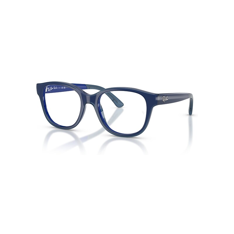 Ray-Ban Eyeglasses Kids  Optics Kids Bio-Based - Blue On Transparent Blue Frame Clear Lenses Polarized 44-17, RB1950