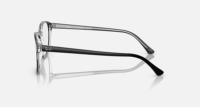 RB5417 OPTICS Eyeglasses with Black On Transparent Frame - RB5417F
