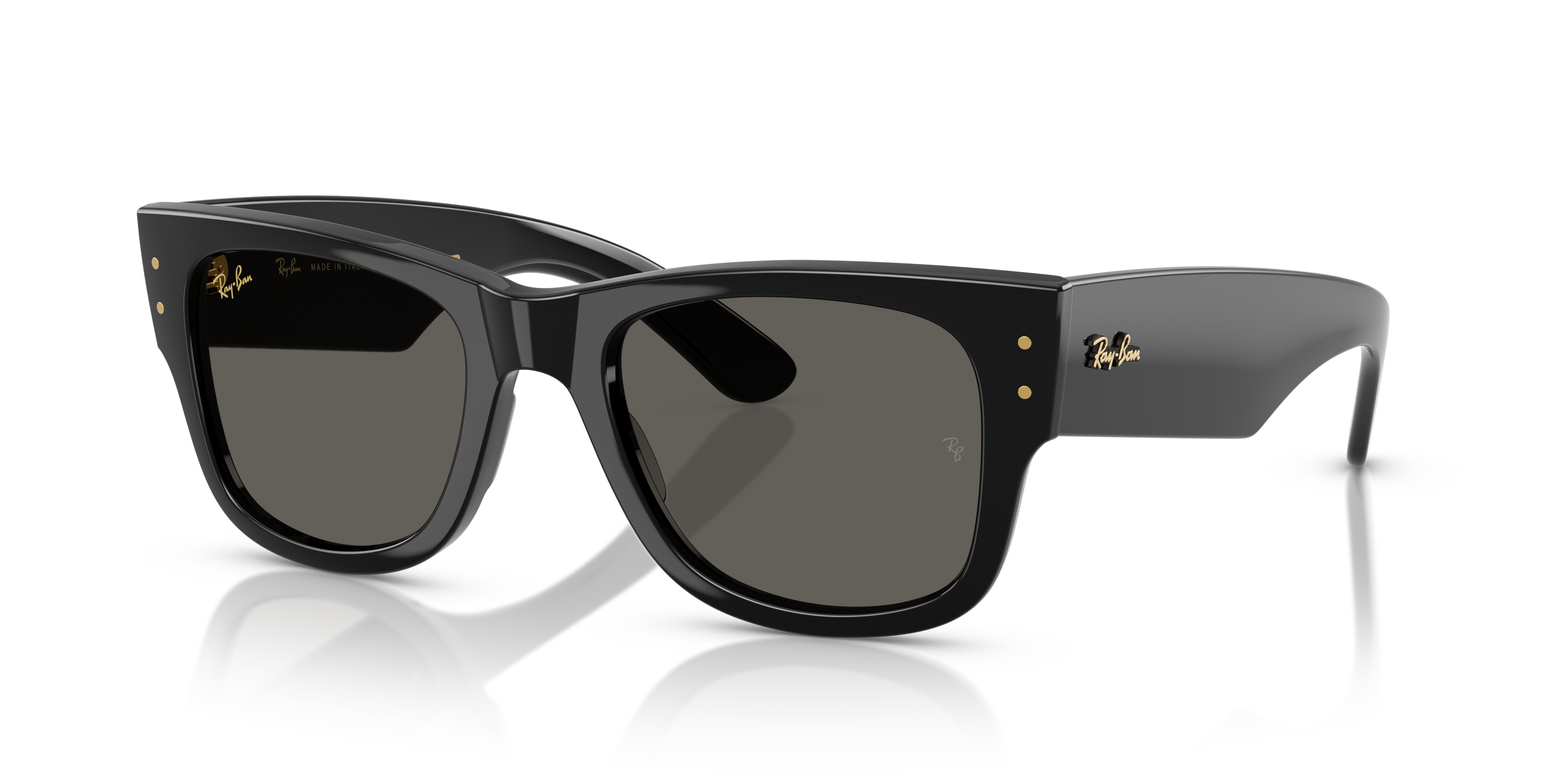 MEGA WAYFARER BLACKED OUT COLLECTION Polished Black Frame Ultra Black Lenses 52-21