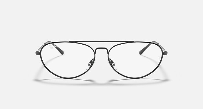 Ray-Ban Eyeglasses Unisex Rb6454 Optics Prescription - Shiny Black Frame Clear Lenses 58-14