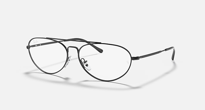 Ray-Ban Eyeglasses Unisex Rb6454 Optics Prescription - Shiny Black Frame Clear Lenses 58-14