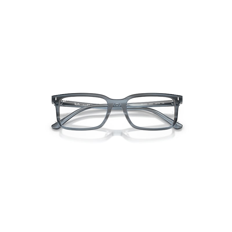 Ray Ban Rb5445 Optics Eyeglasses Striped Blue Frame Clear Lenses Polarized 52-19 In Blue