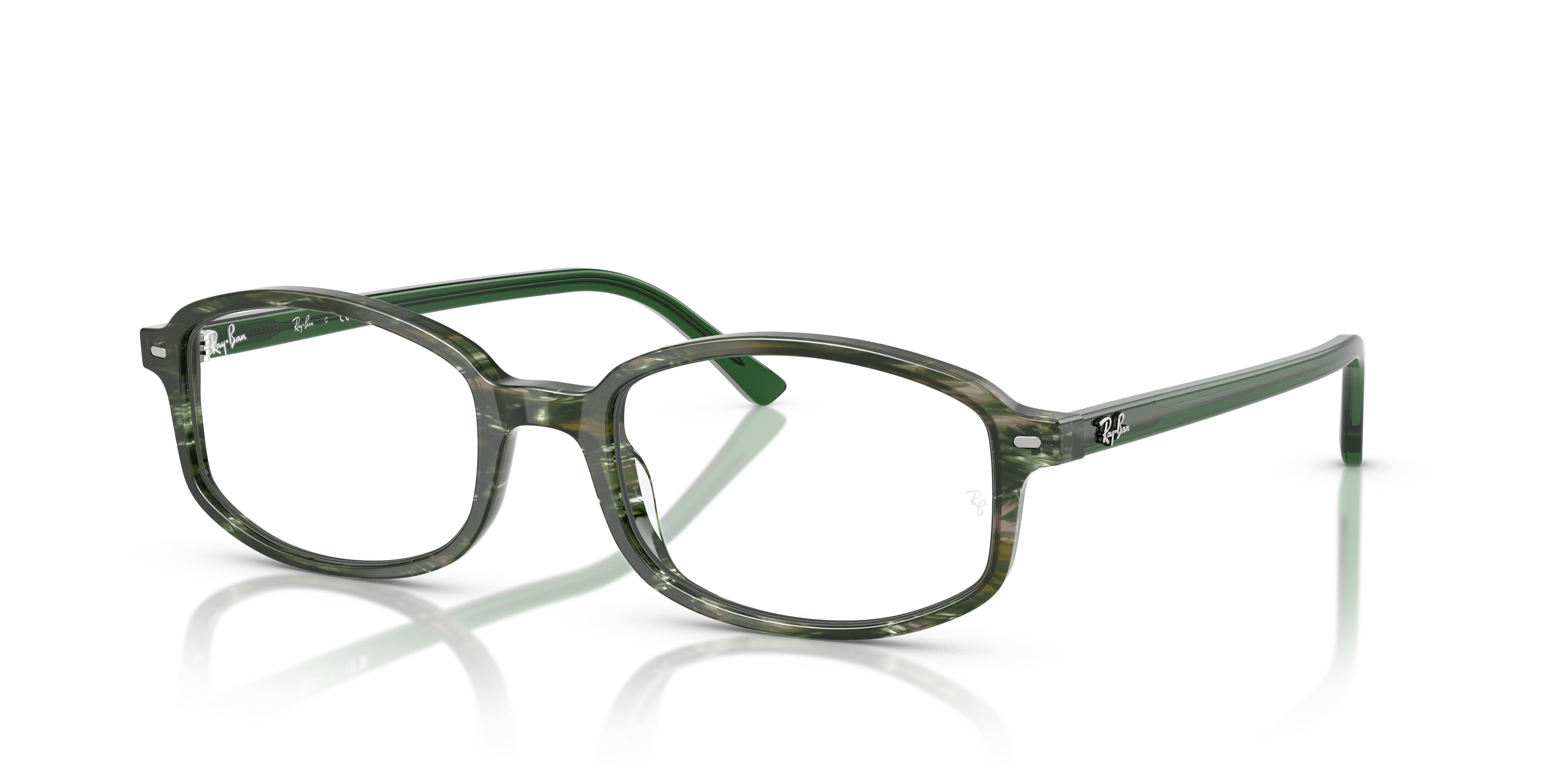 SAM OPTICS Polished Transparent Shade Fantasy Green Frame Clear Lenses 52-19