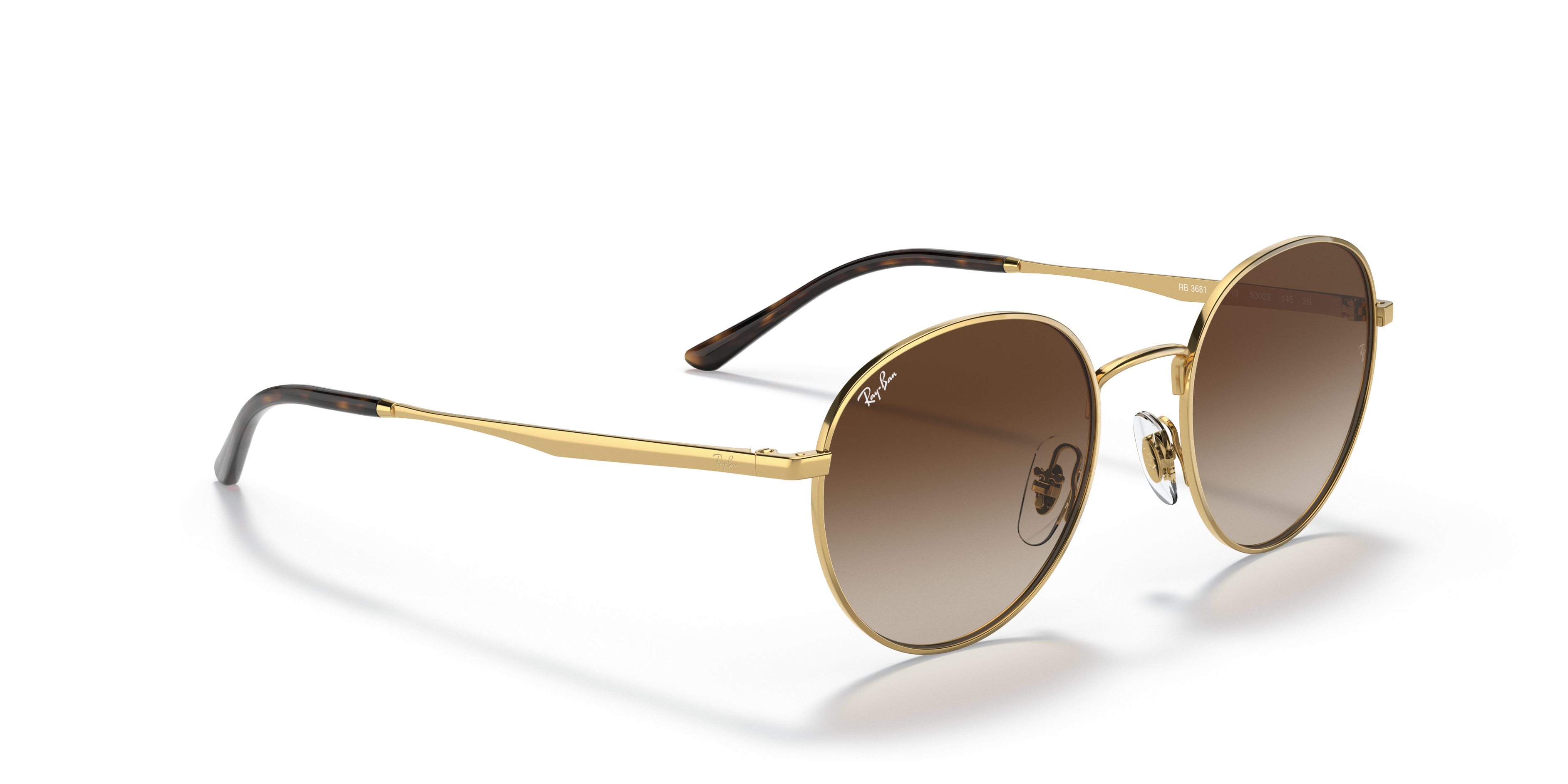 ●ONE BRILLIANT● ArayaOB528Black Brown 5009360823 RB3681 Sunglasses in Arista Gold and Brown Gradient - RB3681