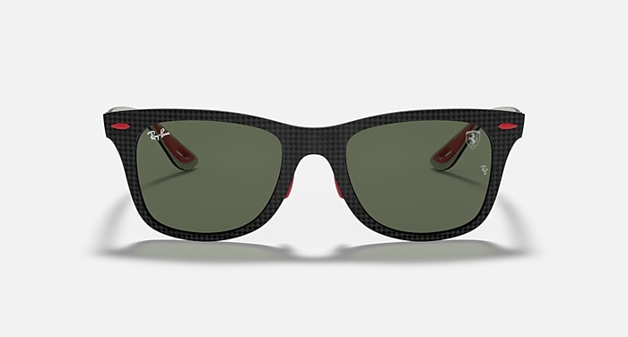 Ray-Ban Sunglasses Rb8395m Scuderia Ferrari Collection Grey Frame Green Lenses