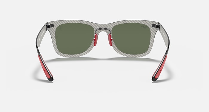 Ray-Ban Sunglasses Rb8395m Scuderia Ferrari Collection Grey Frame Green Lenses