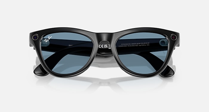 Ray-Ban Transitions | Meta Skyler Black Frame Clear Cerulean Blue
