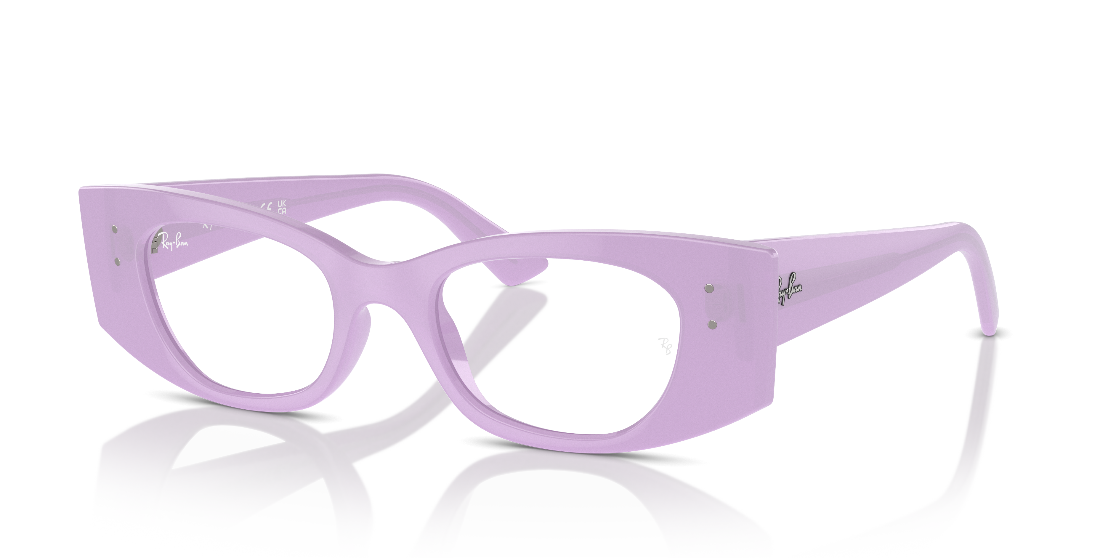KAT OPTICS BIO-BASED Polished Lilac Frame Clear Lenses 50-18