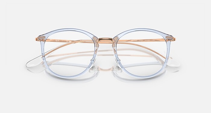 RB7140 OPTICS Eyeglasses with Transparent Light Blue Frame